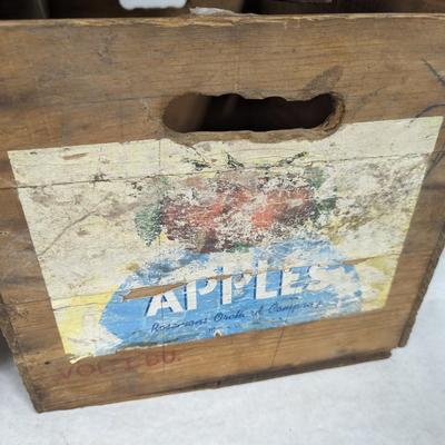 Vintage Wooden Advertising Apple Orchard Boxes