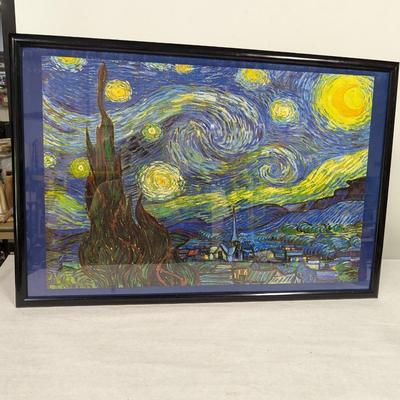 Framed Starry Night Art
