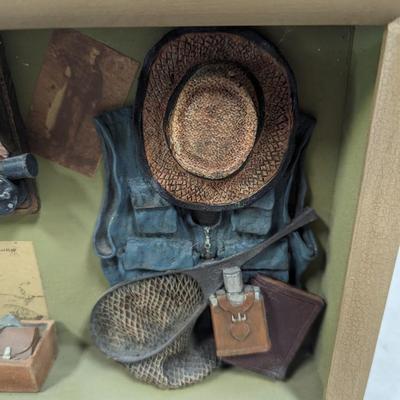 Miniature Fishing Gear Shadow Box