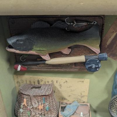 Miniature Fishing Gear Shadow Box