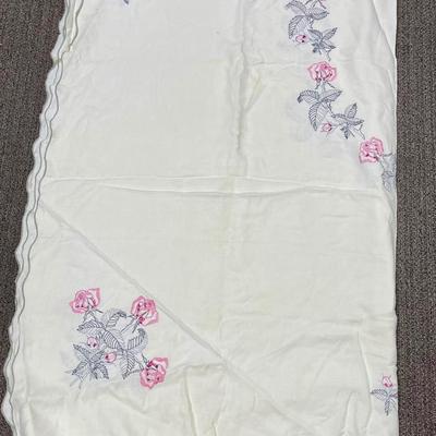 Rectangular Embroidered Tablecloth (Smaller of 2 tablecloths)