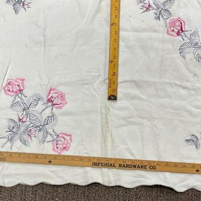 Rectangular Embroidered Tablecloth (Smaller of 2 tablecloths)