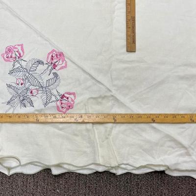 Rectangular Embroidered Tablecloth (Larger of 2 tablecloths)
