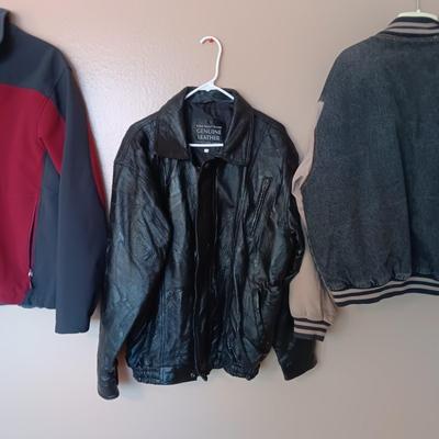 MEN'S DENIM AND LEATHER COATS, VEST AND LIGHT JACKET