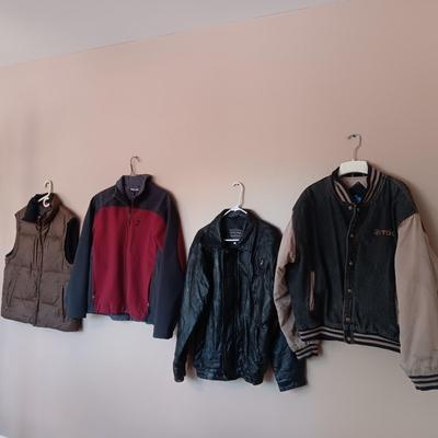 MEN'S DENIM AND LEATHER COATS, VEST AND LIGHT JACKET