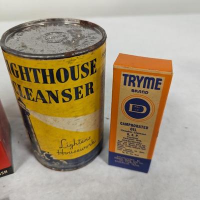 Vintage Advertising Collection Wizard Ointment Bixby Jet-Oil Lighthouse Cleanser Visualizer Choice A