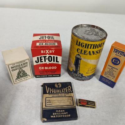 Vintage Advertising Collection Wizard Ointment Bixby Jet-Oil Lighthouse Cleanser Visualizer Choice A