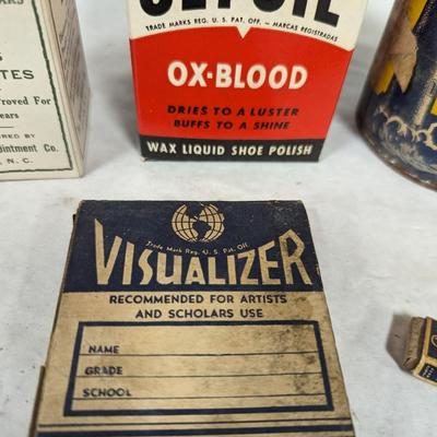Vintage Advertising Collection Wizard Ointment Bixby Jet-Oil Lighthouse Cleanser Visualizer Choice A
