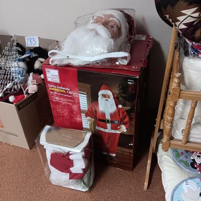 6 FOOT ANIMATED DANCING SANTA AND AN ADULT SANTA COSTUME