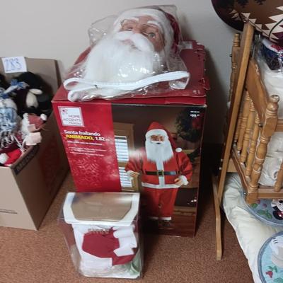 6 FOOT ANIMATED DANCING SANTA AND AN ADULT SANTA COSTUME