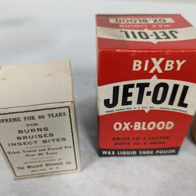 Vintage Advertising Collection Wizard Ointment Bixby Jet-Oil Octagon Cleanser Visualizer Choice B