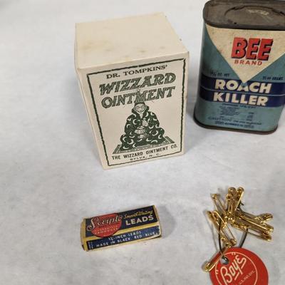 Vintage Advertising Collection Wizard Bee Roach Killer Tryme Oil Gillette Hold Bob Hair Pins Choice D
