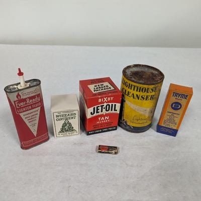 Vintage Advertising Collection Wizard Bixby Jet-Oil Ever-Ready Lighter Fluid Lighthouse Cleanser Try me Oil Choice E