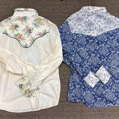 lot of 2 Wrangler Authentic Western shirts for Women size 38