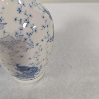 Blue & White Vase & Pitcher