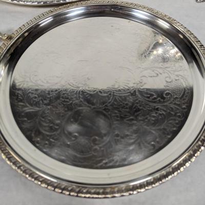Eaton Silver Plate Platter Leonard Coffee Pot