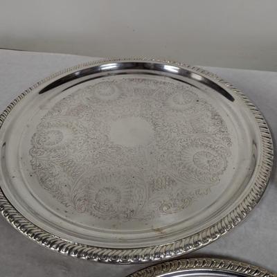 Eaton Silver Plate Platter Leonard Coffee Pot