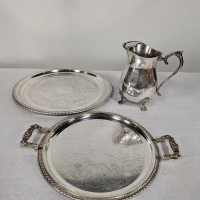 Eaton Silver Plate Platter Leonard Coffee Pot