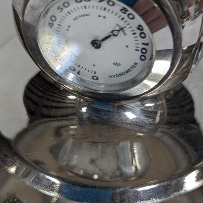 Vintage World Globe on Metal Base with Quartz Clock