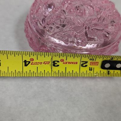 Fenton Floral Covered Trinket Box