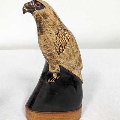 Genuine Hand Carved Buffalo Horn Eagle