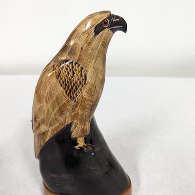 Genuine Hand Carved Buffalo Horn Eagle