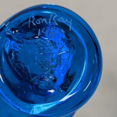 Blue Bird Of Happiness Signed Dated Ron Ray 1980"s