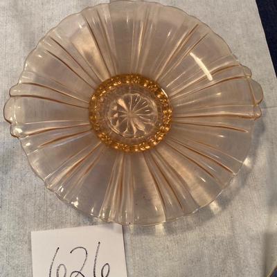Pink Depression Mint Dish