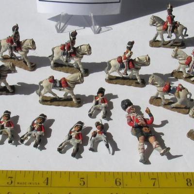 Lot of Vintage Painted Lead Soldiers and Horses