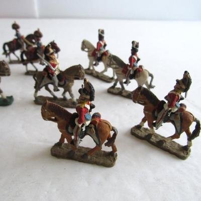 Lot of Old Painted Lead Toy Soldiers and Horses