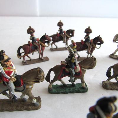 Lot of Old Painted Lead Toy Soldiers and Horses