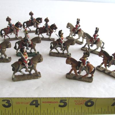 Lot of Old Painted Lead Toy Soldiers and Horses