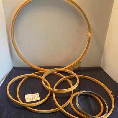 Wooden sewing Hoops