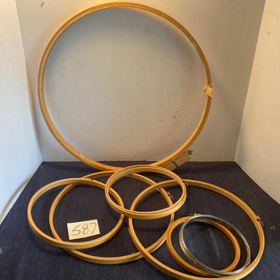 Wooden sewing Hoops