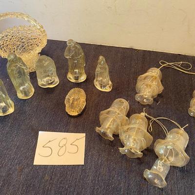 Vintage Glass Nativity Scene and More