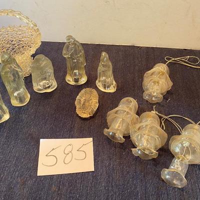 Vintage Glass Nativity Scene and More
