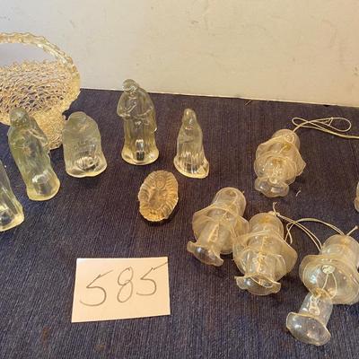 Vintage Glass Nativity Scene and More