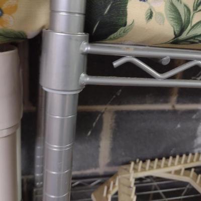 Metal Adjustable Four Shelf Unit- Approx 35" x 14" x 55" Tall