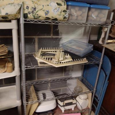 Metal Adjustable Four Shelf Unit- Approx 35" x 14" x 55" Tall