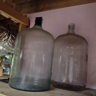Pair of Glass Demijohns (Choice D)
