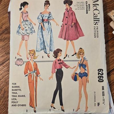 Vintage Doll Clothing Patterns for Barbie