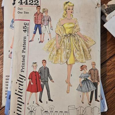 Vintage Doll Clothing Patterns for Barbie