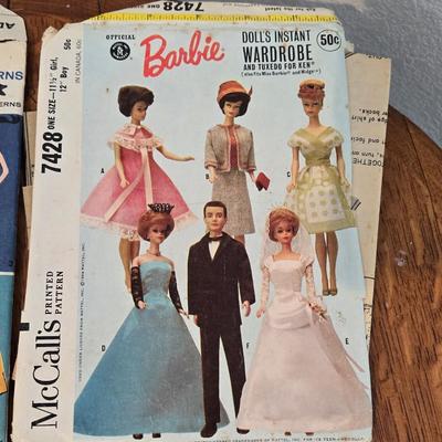 Vintage BARBIE Clothing Patterns