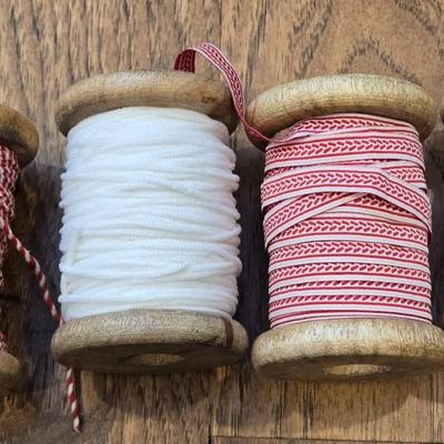 Ribbon, Trim and Baker's Twine on 4" Wood Spools