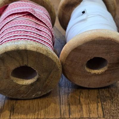 Ribbon, Trim and Baker's Twine on 4" Wood Spools