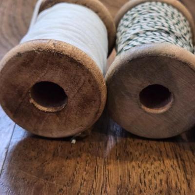 Trimmings & Baker's Twine on 4" Wood Spools