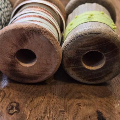 Trimmings & Baker's Twine on 4" Wood Spools