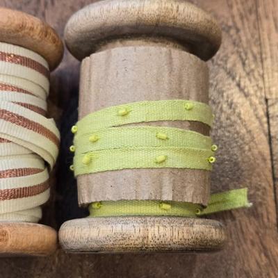 Trimmings & Baker's Twine on 4" Wood Spools