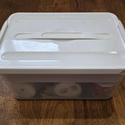 Portable Sewing Implements Case with Ribbon, Ric Rac, and so Much More