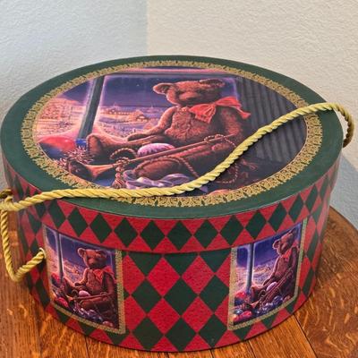 Vintage Teddy Bear Hat Box